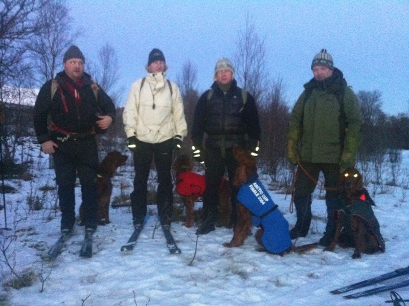 Nr 7. 21p, Irsksetterlaget: Roy-Henning og Kenzo(reserve), Tore og Storm, Ronny og Tjikkom, Arnfinn og Pelle