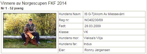 Årets Hund 2014 FKF